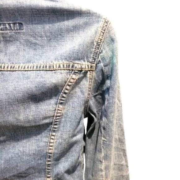 AG Adriano Goldschmied Denim Jacket Womens S Small The Alamo Distressed EUC - Picture 8 of 14